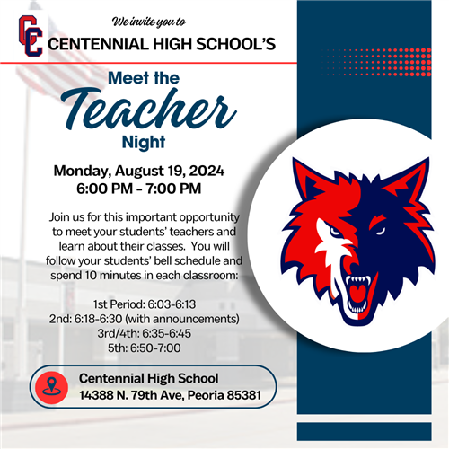Centennial Meet the Teacher Night
